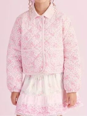 Girls' Charlotte Roseheart Quilted Barn Jacket - LoveShackFancy x Target Rose